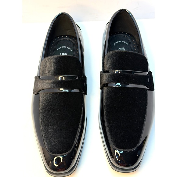 Stacy AdamsMen's Spratley Moc Toe Saddle Slip On Loafer Black Size 11W NWT/BOX - Picture 2 of 10
